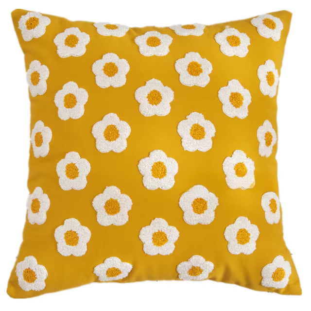 Housse de coussin en velours brodé 45x45cm