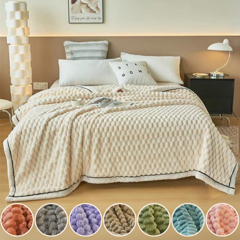 Couverture automne et hiver en velours moelleux