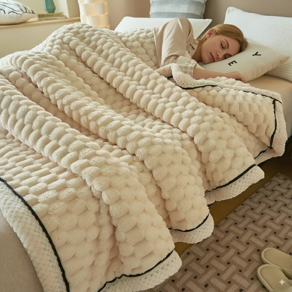 Couverture automne et hiver en velours moelleux