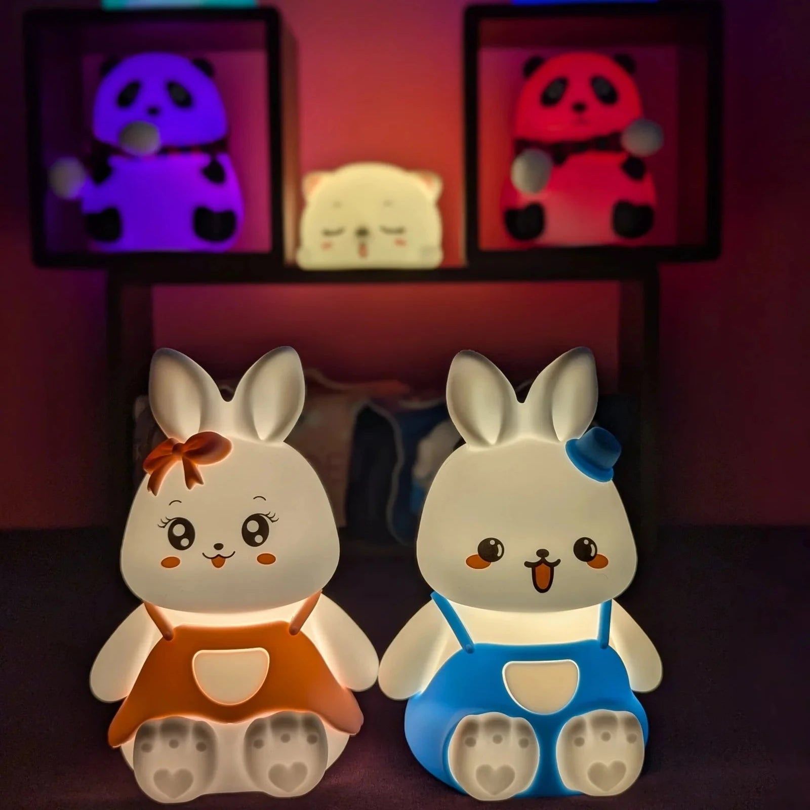 Veilleuse bébé et enfant lapin LED multicolore