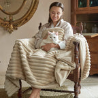 Plaid Double Couche Douillet en Fausse Fourrure "Cocoon" beige Couverture chambre, Couvertures, linge de lit, Plaid, Salon