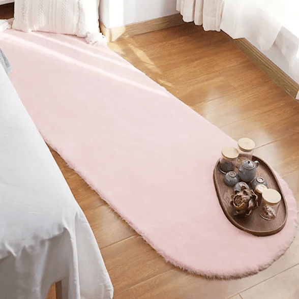 Tapis Rose Doux Imitation Fourrure de Lapin - Confort et Élégance Tapis chambre, Tapis adulte, Tapis chambre