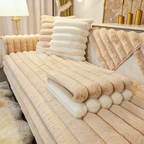 Housse de canapé en fausse fourrure de lapin pour un look audacieux et sophistiqué